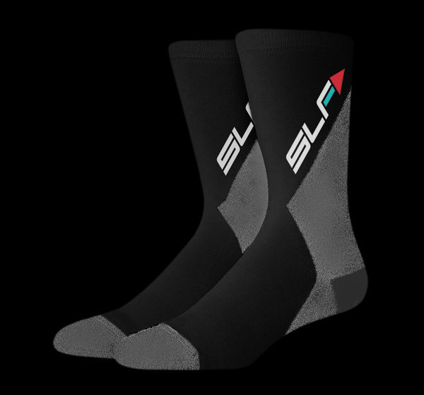 SLF Socks - Black w/ Charcoal