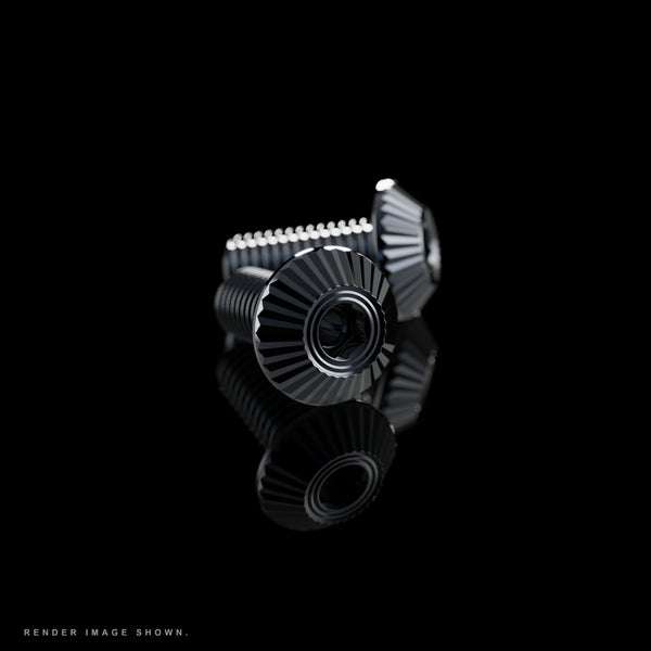 Oil Slick Titanium Water Bottle Cage Bolts - Low Profile M5x12mm (4-Pack) For Bikes